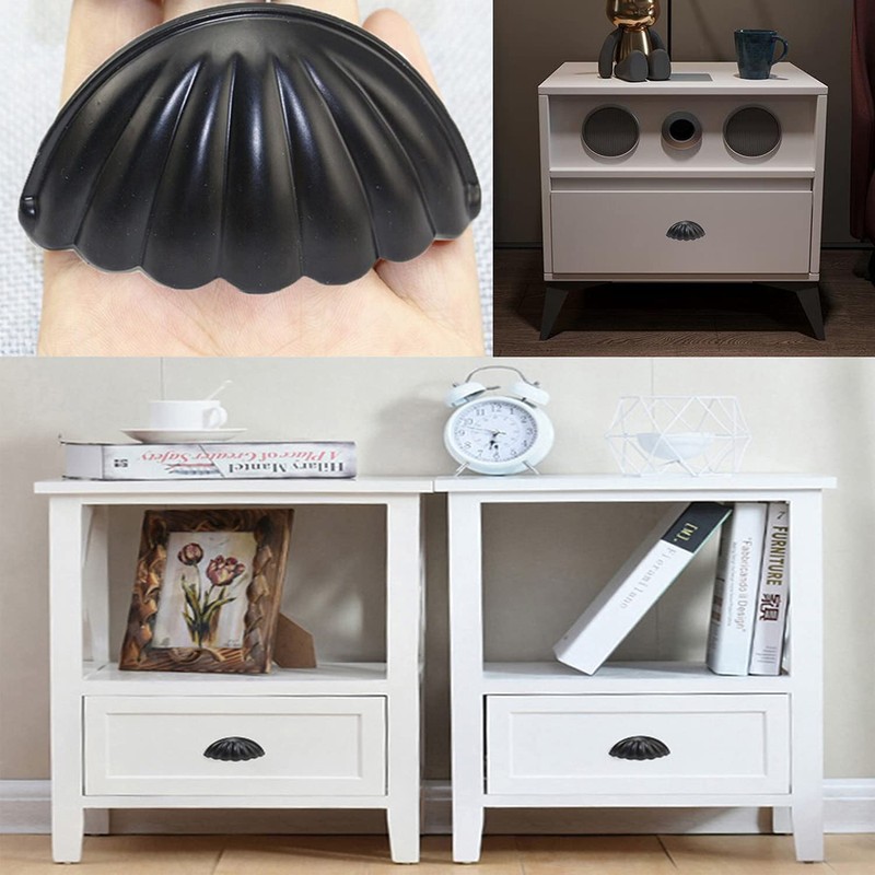 KanDery 10PCS Vintage Shell Cabinet Knobs, Retro Drawer Knobs, Chic