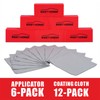 6PCS Ceramic Coating Applicator Sponge Blocks + 12PCS Suede Cloth