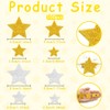 Glitter Foam Star Stickers, 100 Pcs Gold Silver Glitter Stickers