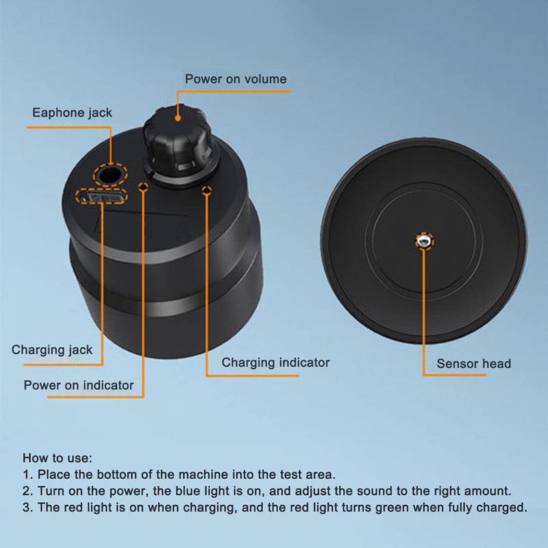 Leak Detector Wall Pipe Leak Hearing Detector Wireless 12Ma High