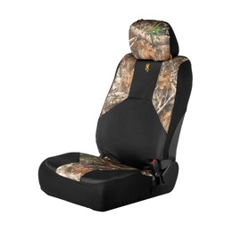 Browning Universal Front and Bench Seat Covers, Water and Dirt Resistant Car, Truck, and SUV Seat Covers, Realtree Edge (Excursion), Low Back (Single)