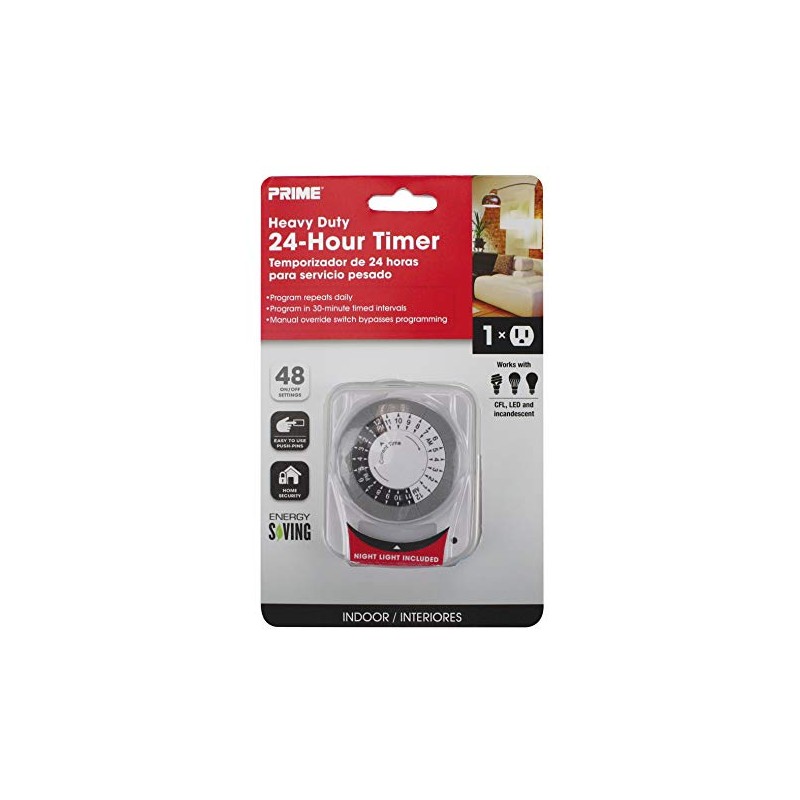 Prime Wire & Cable TNINL2412 1-Outlet 24 Hour Electro Mechanical