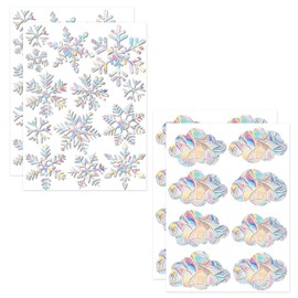 FFDHWU 42 Pieces Of Window Clings, Snowflake Window Clings, Cloud Window Clings, Window Decorations, Home Accessories, Living Room Decorations