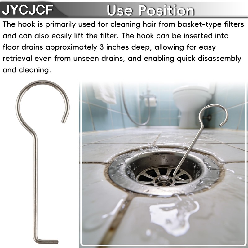 Stainless Steel Drain Key Lifting Hooks - Rustproof Drain Grate