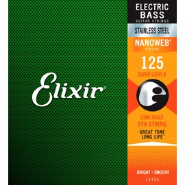 Elixir, / Nanoweb Stainless Steel Single Bass String, .125 (13426)