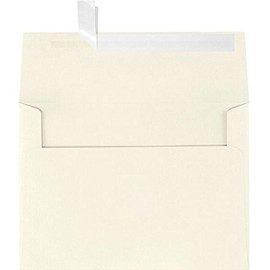LUXPaper A9 Invitation Envelopes in 80 lb. Natural Linen for 5 1/2 x 8 1/2 Cards, Printable Envelopes for Invitations, with Peel and Press, 250 Pack, Envelope Size 5 3/4 x 8 3/4 (Off White)