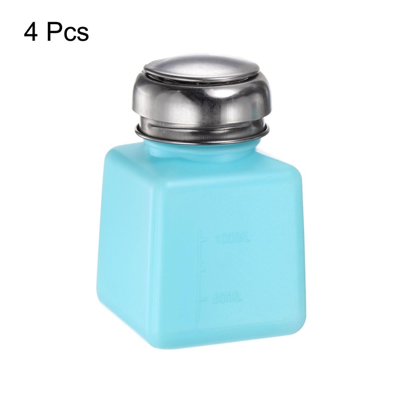 HARFINGTON 4PCS 100ML(3.4oz) Push Down Alcohol Dispenser Pump Liquid Press