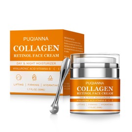 Retinol Colágeno Hidratante Facial Crema Facial con Retinol – Crema facial antienvejecimiento para mujeres con 7% de ácido hialurónico, vitaminas A B 