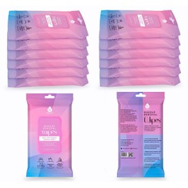 Pursonic Makeup Removal Wipes 12 Pack (360 Wipes Total) – Ultra-Soft Facial Cleansing Towelettes Dissolve All Traces of Dirt, Oil & Makeup – Gentle Enough for Contact Lens Wearers, Safe for Eye