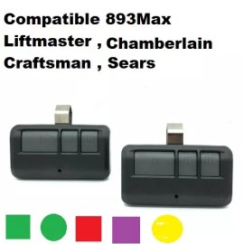 LiftMaster 2pc 893MAX 890max Liftmaster Visor Remote Control Garage Door Opener Universal