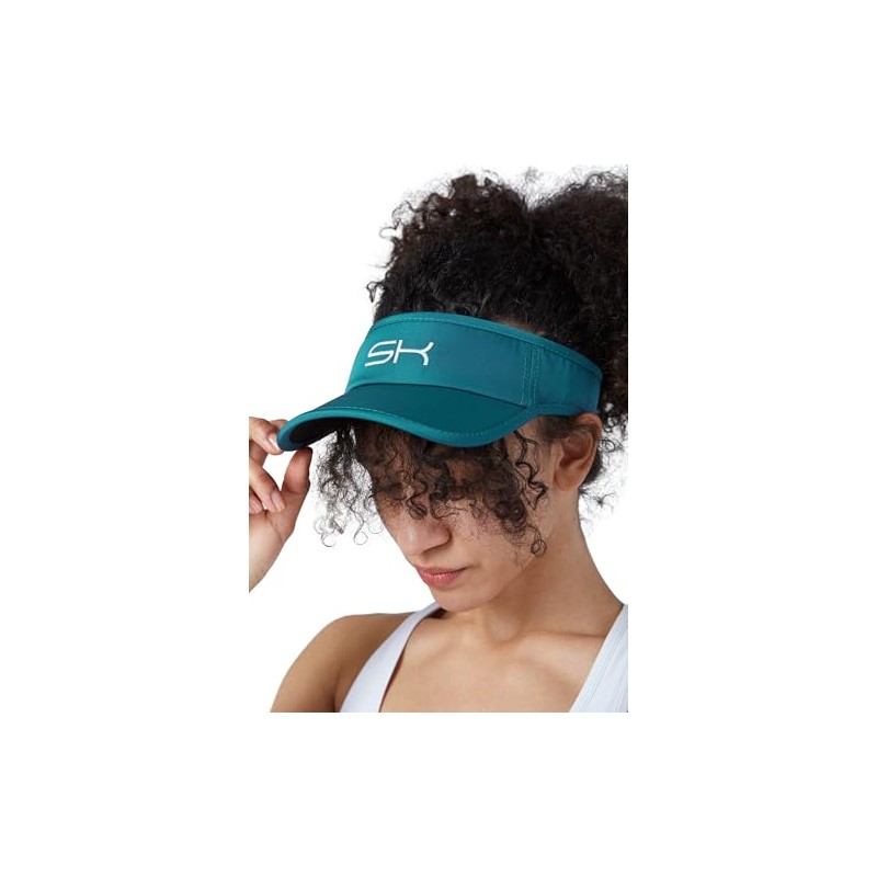 Sportkind Tennis, Padel, Running, Golf Sun Visor, Petrol green