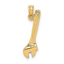 Million Charms 14K Yellow Gold 3-D Adjustable Wrench Small Charm Pendant