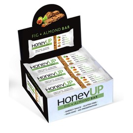 HoneyUp Fig & Almond bar, Display Box 12 bars x 40g (Total: 480g)