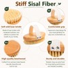 Wooden Vegetable Brush Set with Handle, Potato Scrubber for Fruits