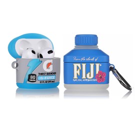 (2 Pack) BGAANM Cute Airpods 3 Cases Silicone Cover with Keychain, Cartoon Skin Design Headphones Charging Case Protective Cover Compatible for Airpods 3rd Generation