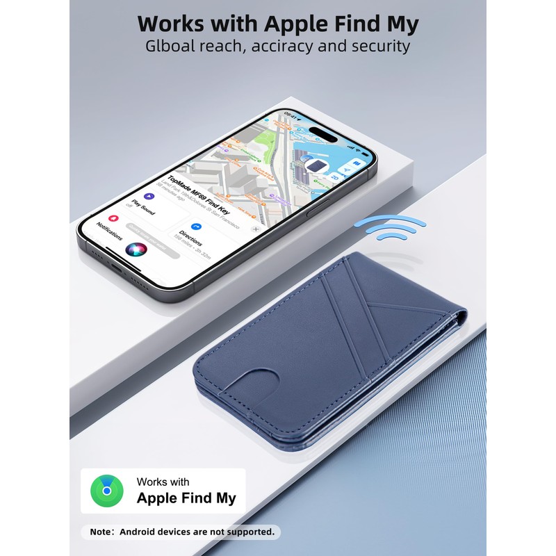 TopMade for MagSafe Wallet Stand, Works with Apple Find My,