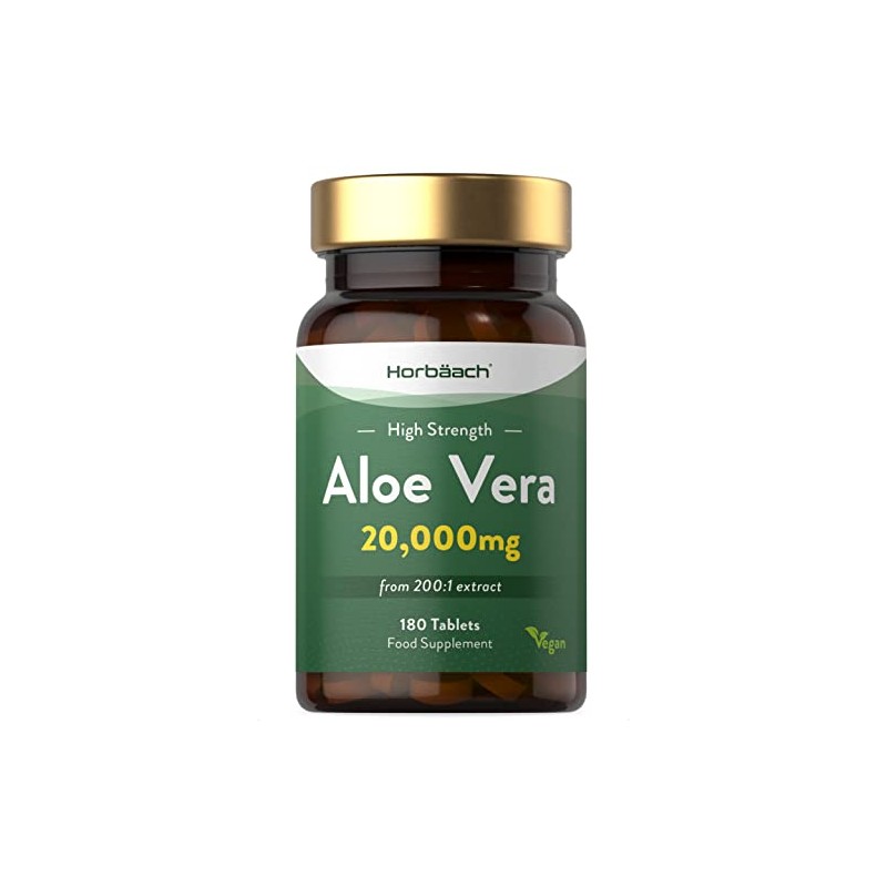 Aloe Vera Tablets | High Strength 20000mg | 180 Count