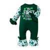 2Pcs Newborn Baby Girl First St. Patricks's Day Romper Ruffle