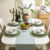 6 Pack Sage Green Round Burlap Placemats 15 Inch Boho