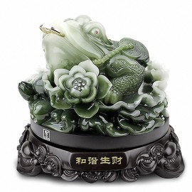 Feng Shui Money Frog (Money Toad) Statue ,Best Housewarming Congratulatory ,Attract Wealth and Good Luck,Feng Shui Decor