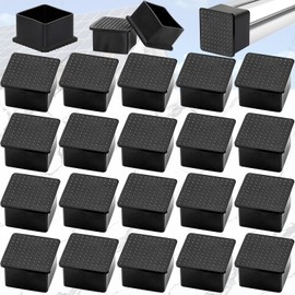 Pack of 20 End Caps, Solar Rail, Black Plastic End Caps, Aluminium Profile for Photovoltaic Square Tubes, Accessories, Mounting Profile, Suitable for Outdoor Use (40 x 40 mm)