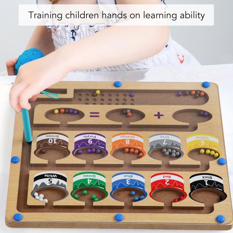 2 in 1 Magnetic Color and Number Maze Early Educational