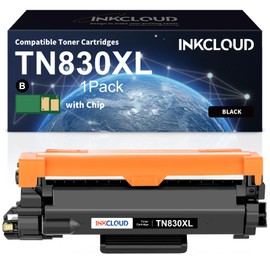INKCLOUD TN830XL Black Toner Cartridge High Yield Replacement for Brother TN830 TN-830 TN830XL for HL-L2460DW DCP-L2640DW HL-L2405W HL-L2400D HL-L2480DW MFC-L2820DW MFC-L2820DWXL Broter Printer