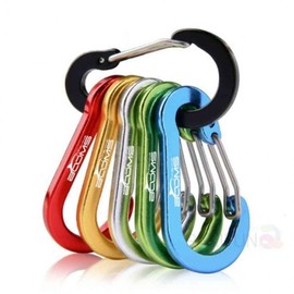 6 funny biners, 5cm tent hook, aluminum biner, hiking biner Set of 6 biners 5cm 2ea