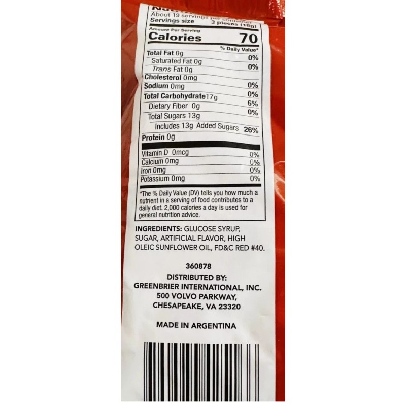 Coastal Bay 4 PACKS Hard Candy Individually Wrapped Cinnamon Flavored