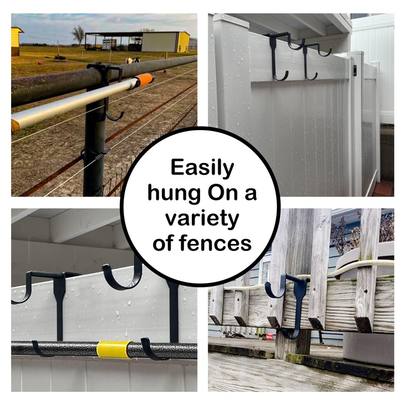 Double Hooks, Adjustable Thickened Panel Rustproof Fence Hooks Metal for