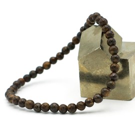 Miracles Minéraux 4mm Round Beaded Bracelet Fine and Discreet Natural Stone French Craftsmanship Over 60 Choices Stone Stone Wrist Circumference 17-18cm, Stone wrist circumference: 17 - 18 cm