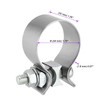 JOIKIT 4 PCS 1.75 Inch 1 3/4 Exhaust Clamp, Butt