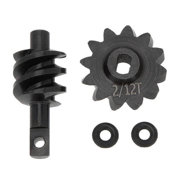 DKKY Steel Overdrive Worm Differential Gears Axle Gears 2/12T for Axial SCX24 DEADBOLT C10 JLU Gladiator Bronco 1/24 RC Crawler Car Upgrade Parts