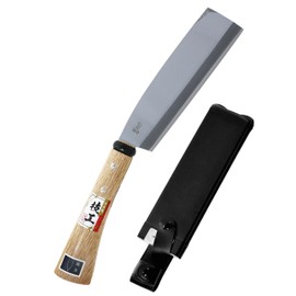 KAKURI Japanese NATA Hatchet Tool with Sheath 7" [Double Bevel] Made in Japan, All Purpose Garden Axe Tool with Wood Handle for Splitting, Cutting, Chopping, Carving, Shaving