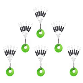 Mimilure Rubber Fishing Bobber Stopper,6 in 1 Float Sinker Stops,Black Orange & Colorful Oval Cylinder,L M S Float Stop Available (Black & Cylinder, S-150PCS)