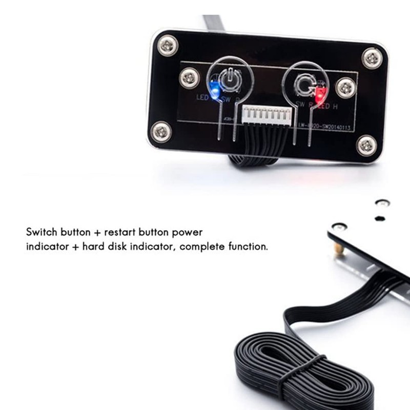 Idhadkc Desktop Computer Switch External Power Switch Power Button+Restart Button