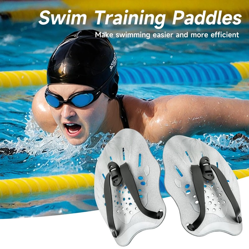 SantTop Contour Swim Paddles Hand, Swim Training Hand Paddles with