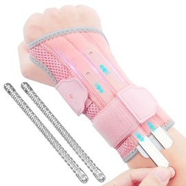 CURECARE - Muñequera 2 en 1 para túnel carpiano, nueva férula de mano actualizada con 2 placas y resortes de acero reemplazables, soporte de muñeca personalizado para alivio del dolor, recuperación de