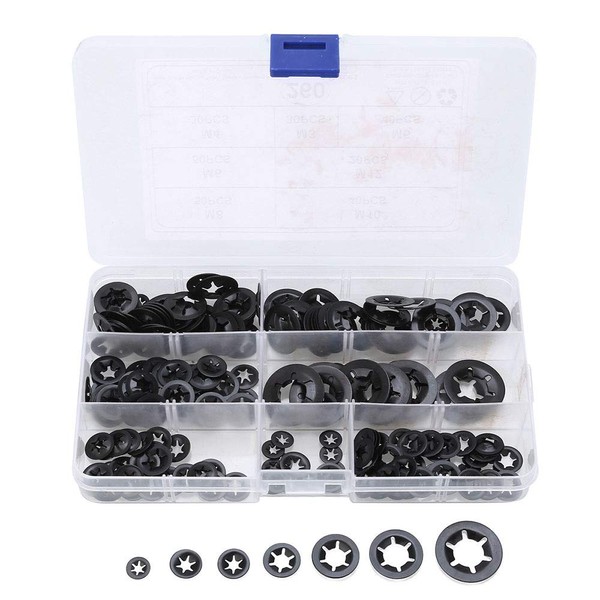 Starlock Washers, Inner Tooth Quick Release Circlip Assortment Kit Washers