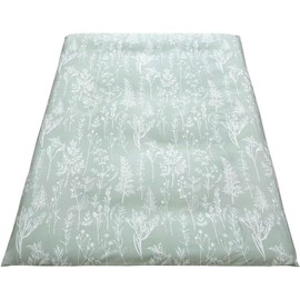 Arzocolia 100% Washed Cotton Futon Cover for Japanese Futon Floor Mattress with Zipper Twin Full Queen Machine Washable Super Soft (Sage Green Plant, Queen)