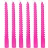 Topsics 6 Pack 10 Inch Hot Pink Taper Candles, Rosy