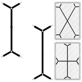 TEESSUE 2 Pcs Bed Sheet Straps, Adjustable Fitted Sheet Clips Keeping Sheets Place Heavy Duty, Mattress Sheet Holders Keep Sheets Firm & Tight