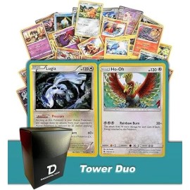 Pokémon Tower Duo TCG Assortment ||Duo + 6 Holo + 6 High HP Cards + Deck Box