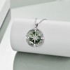 ONEFINITY Compass Necklace Sterling Silver Celtic Knot Moss Agate Necklace