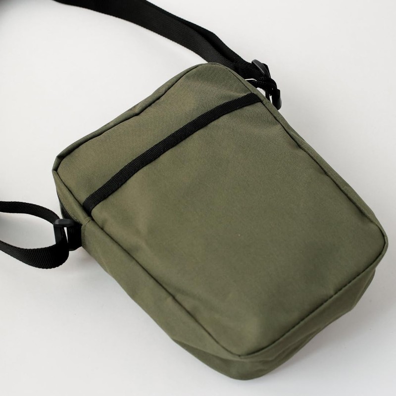 Dickies Women's Men's Logo Tape Square Shoulder Bag, Khaki