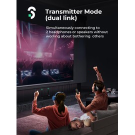 SOOMFON Bluetooth 5.3 Transmitter Receiver for TV, 3-IN-1 Audio Bluetooth Adapter with Optical/RCA/3.5mm AUX Support Volume Control Dual Link Bluetooth Adapter for TV HiFi Home Stereo