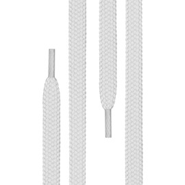 Di Ficchiano flat laces for trainers / sports shoes / very tear-resistant / approx. 7.0 mm wide, 45 colours, 60 cm - 220 cm length, polyester - Grey - 120 cm