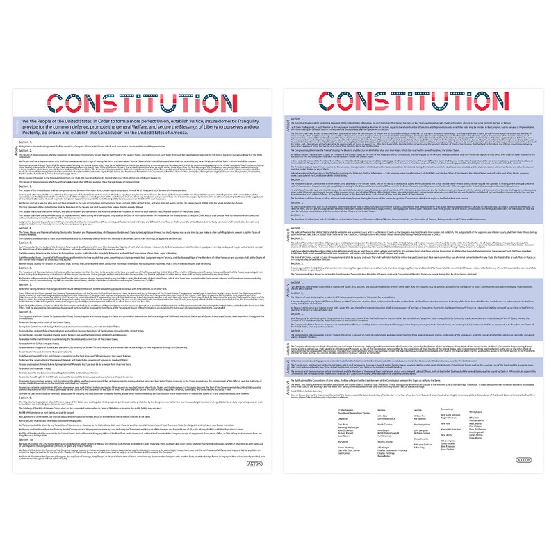 Axton US History Four Poster Bundle - Constitution, Declaration of