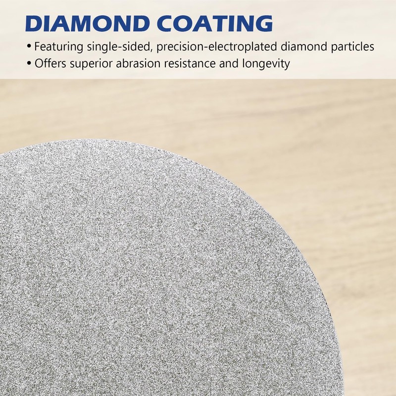SCOTTCHEN Diamond Grinding Disc, 8” (200mm),No Center Hole,Flat Lap Disk