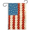 American Garden Flag,4th of July Decoration,Myosotis Poppy Memorial Day Garden
